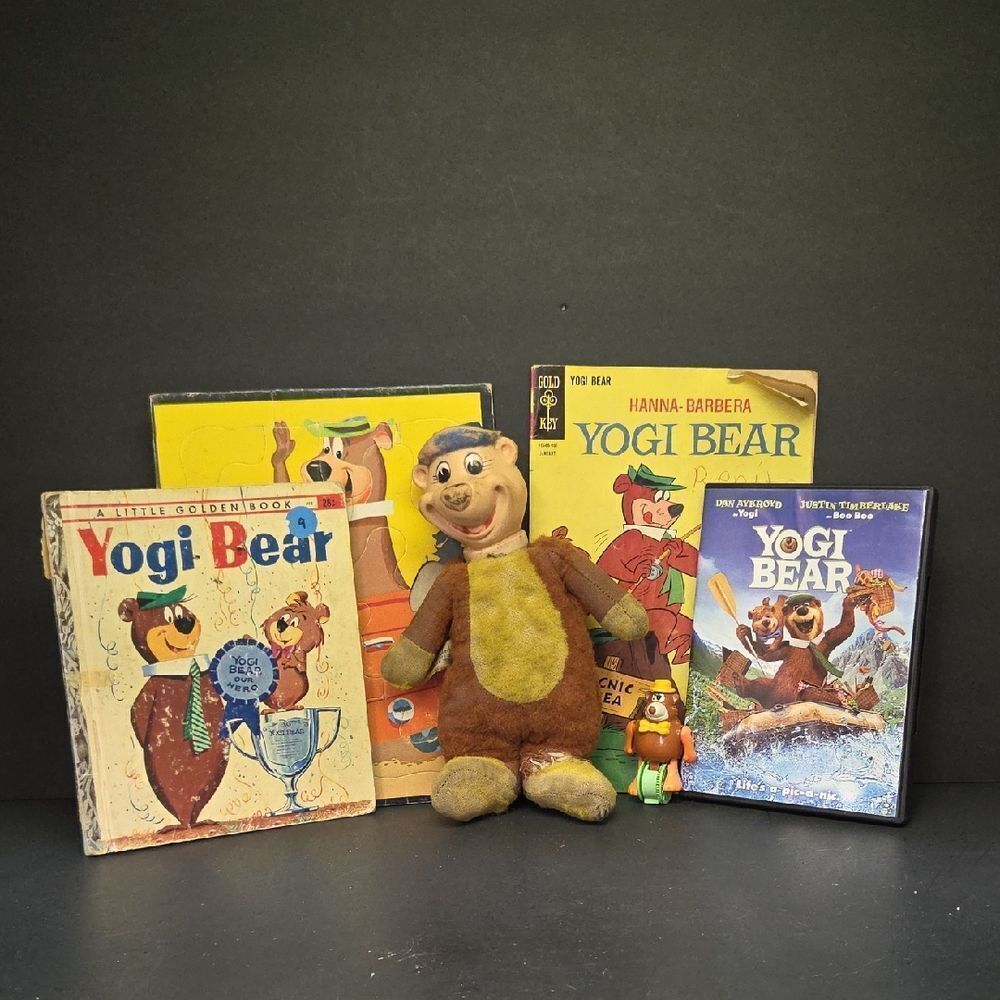 Vintage Knickerbocker HANA-BARBERA 1958 YOGI BEAR‎ PLUSH, Comics, Book, Dvd